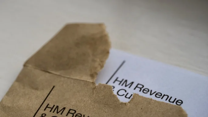An open brown envelope from HMRC.
